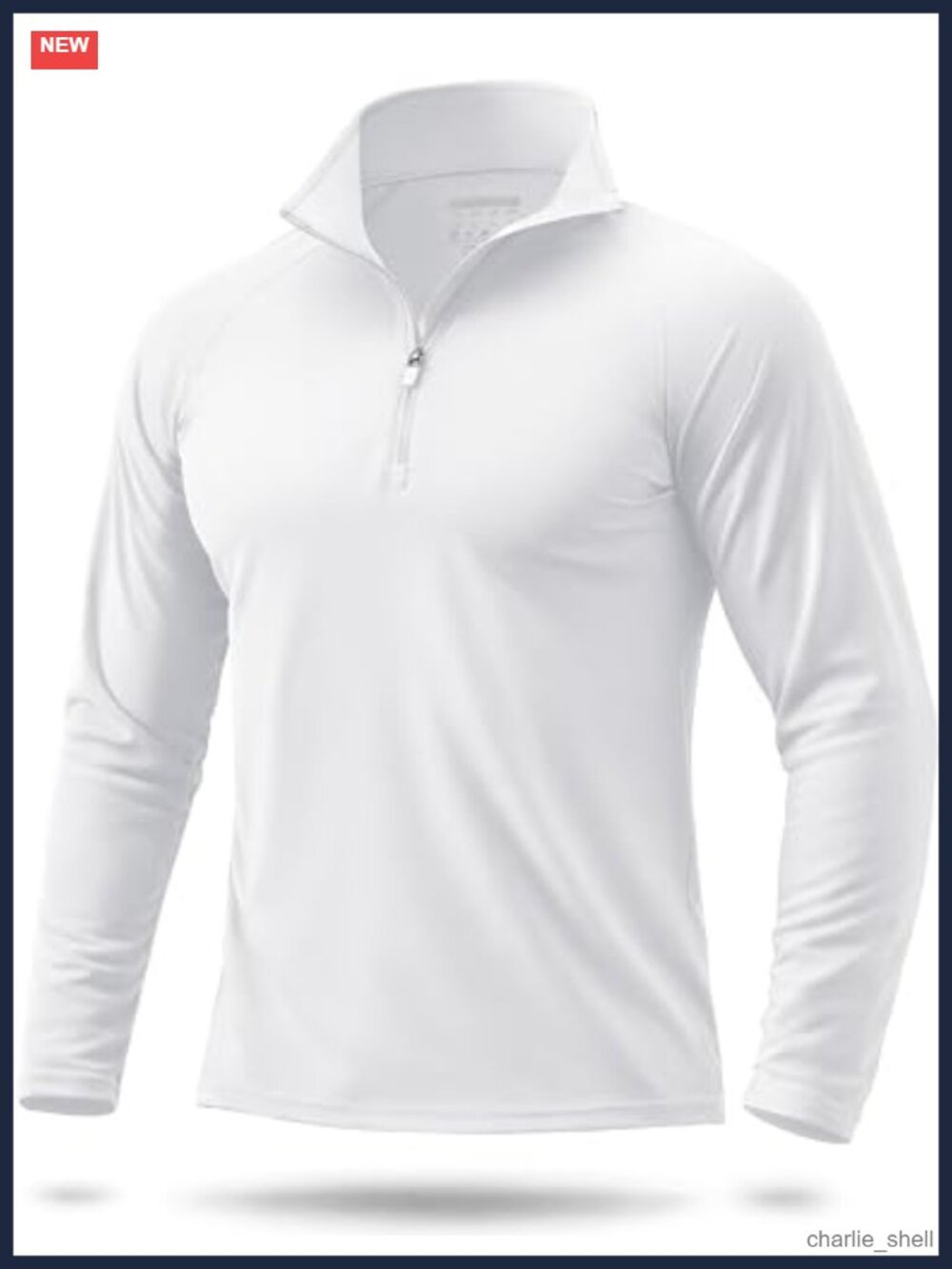 UPF 50+ Quarter Zip Golf Shirt Long Sleeve Sun Protection 4-Way Stretch